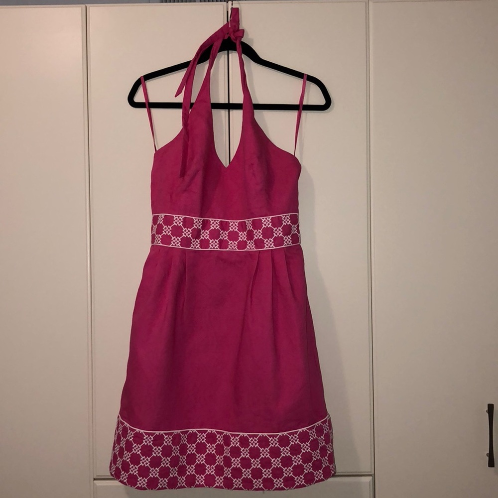 Pink Vineyard Vines Halter Dress